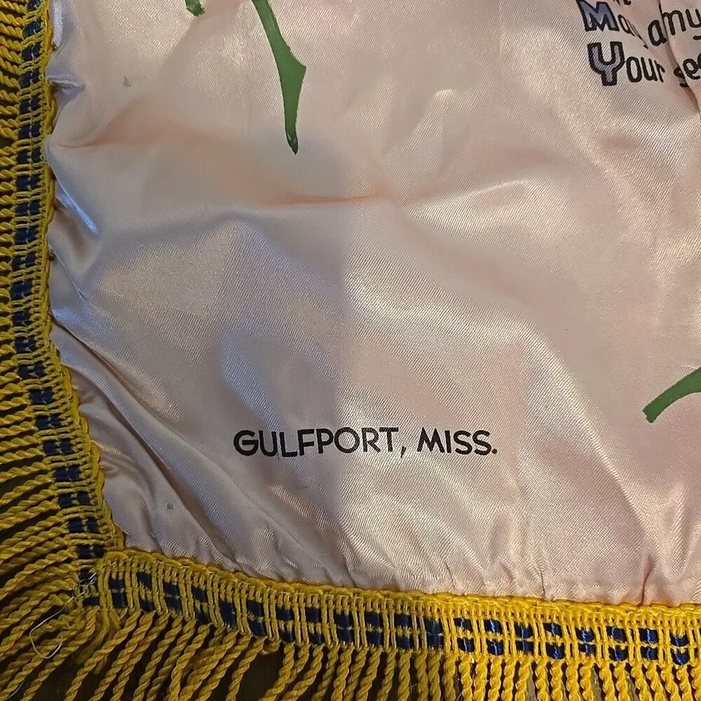 WWII Satin PX Sweetheart Pillow Case US Army Air Forces Gulfport Mississippi